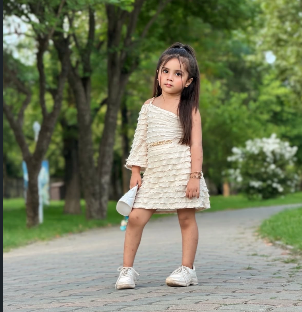 2 piece formal frilly set