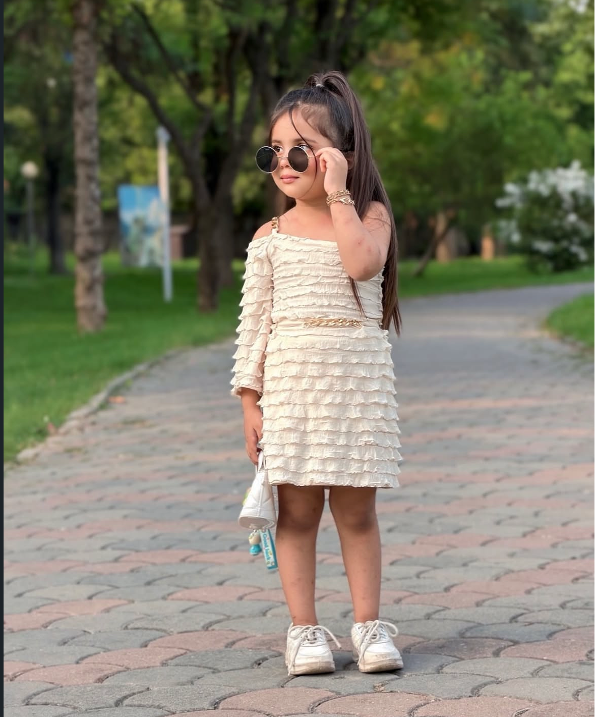 2 piece formal frilly set