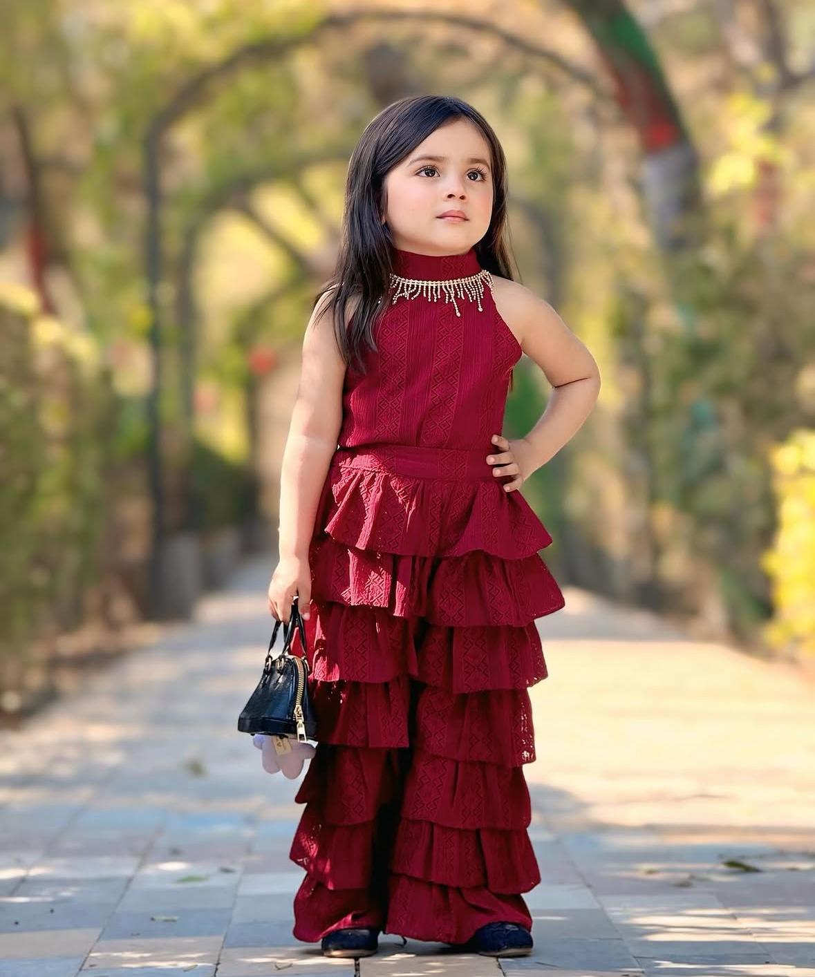 Amayas 2 piece full ruffle formal dress