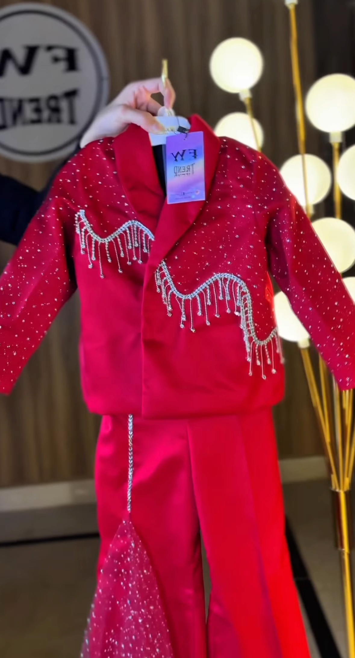 Lux fancy formal stone pant coat set ( 2 piece )