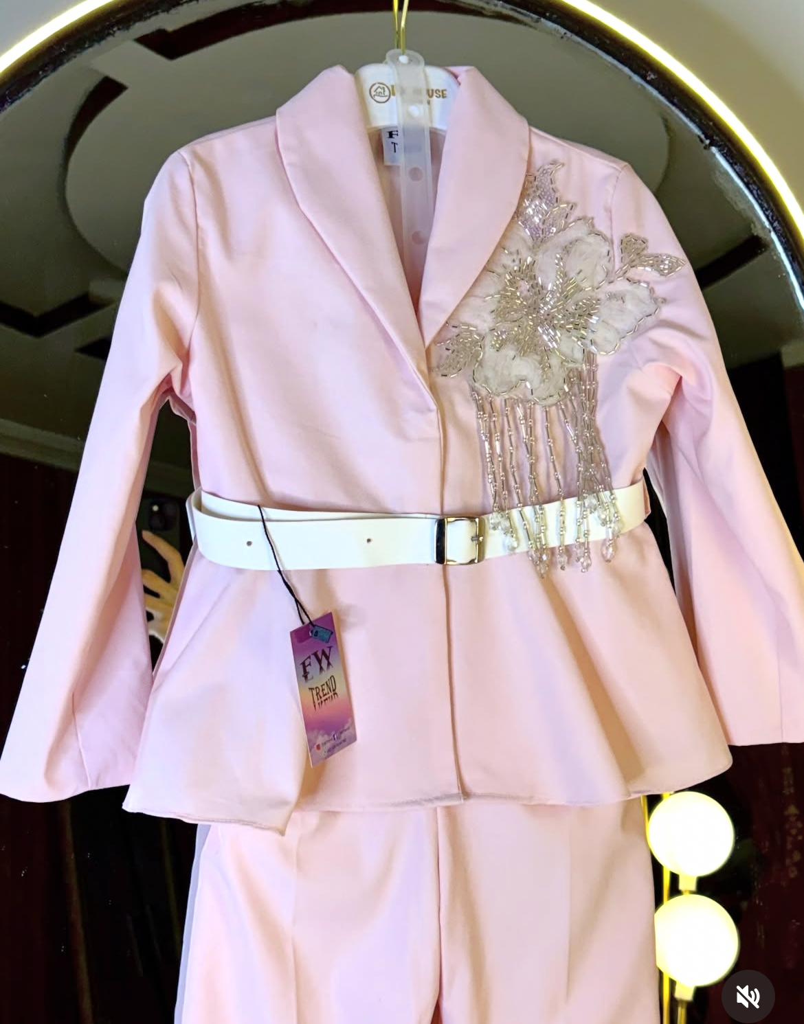 Formal frock style coat with pant (belt included)